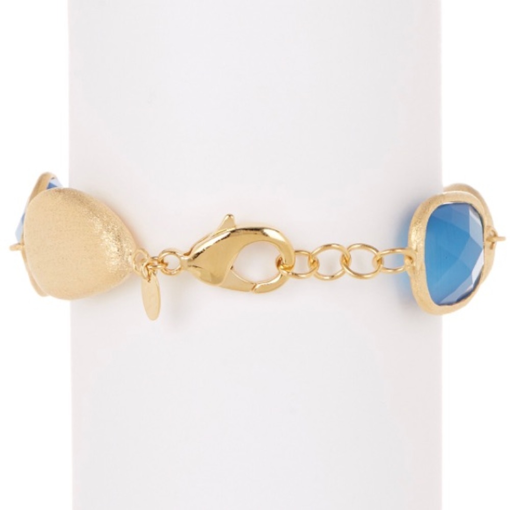 rivka friedman // blue stone + gold satin bracelet - Picture 2 of 3